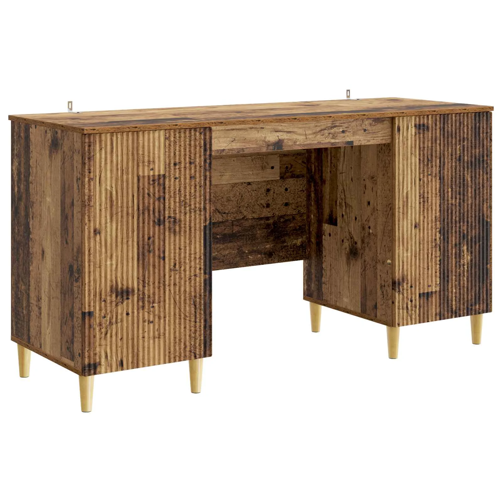 Bureau 142,5 x 50 x 75 cm bois ancien bois d'ingénierie – modèle 4 – vue de côté