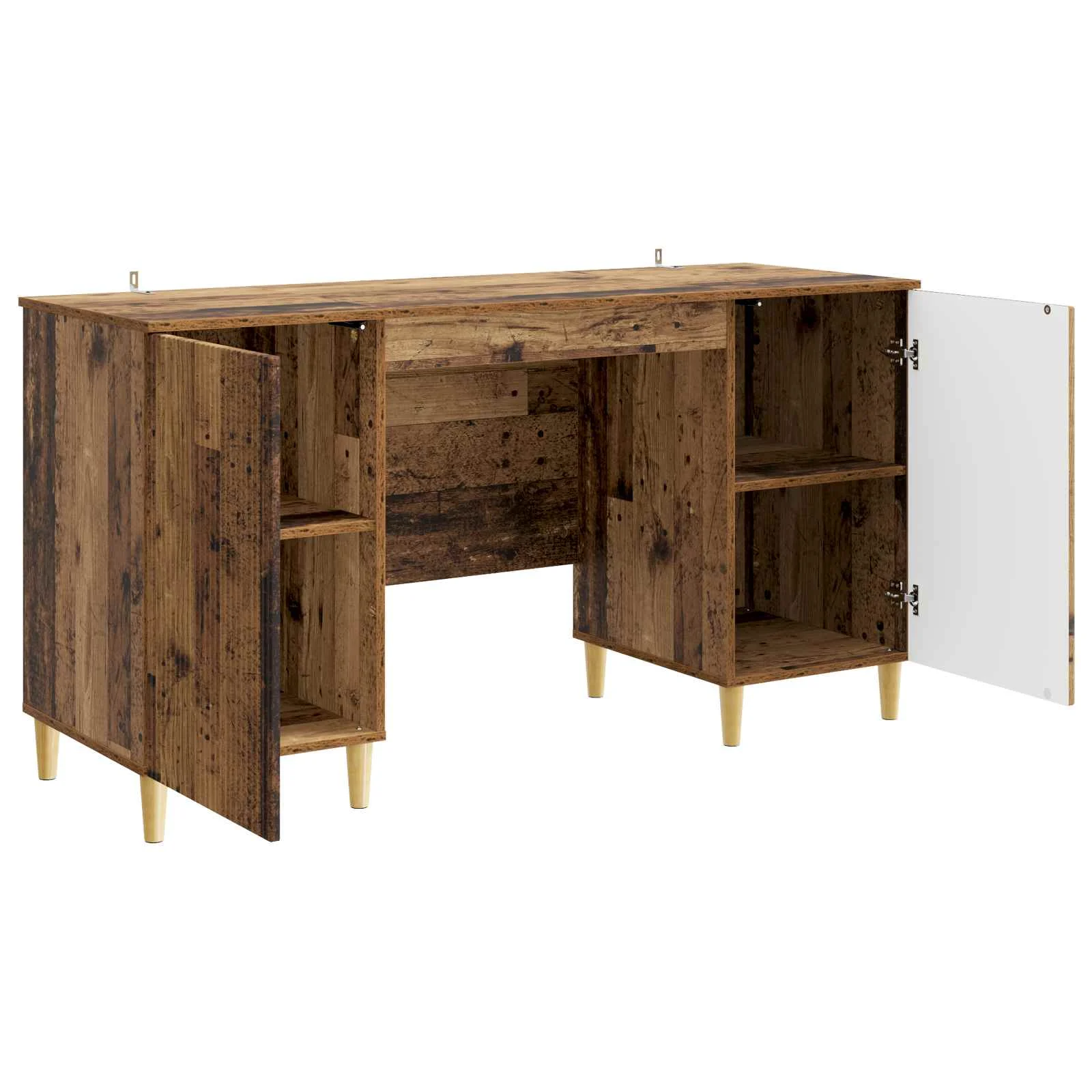 Bureau 142,5 x 50 x 75 cm bois ancien bois d'ingénierie – modèle 4 – vue en situation