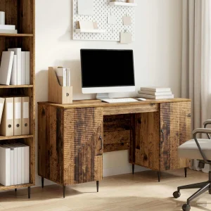 Bureau 142,5 x 50 x 75 cm bois ancien bois d'ingénierie – modèle 5 – vue d’ensemble