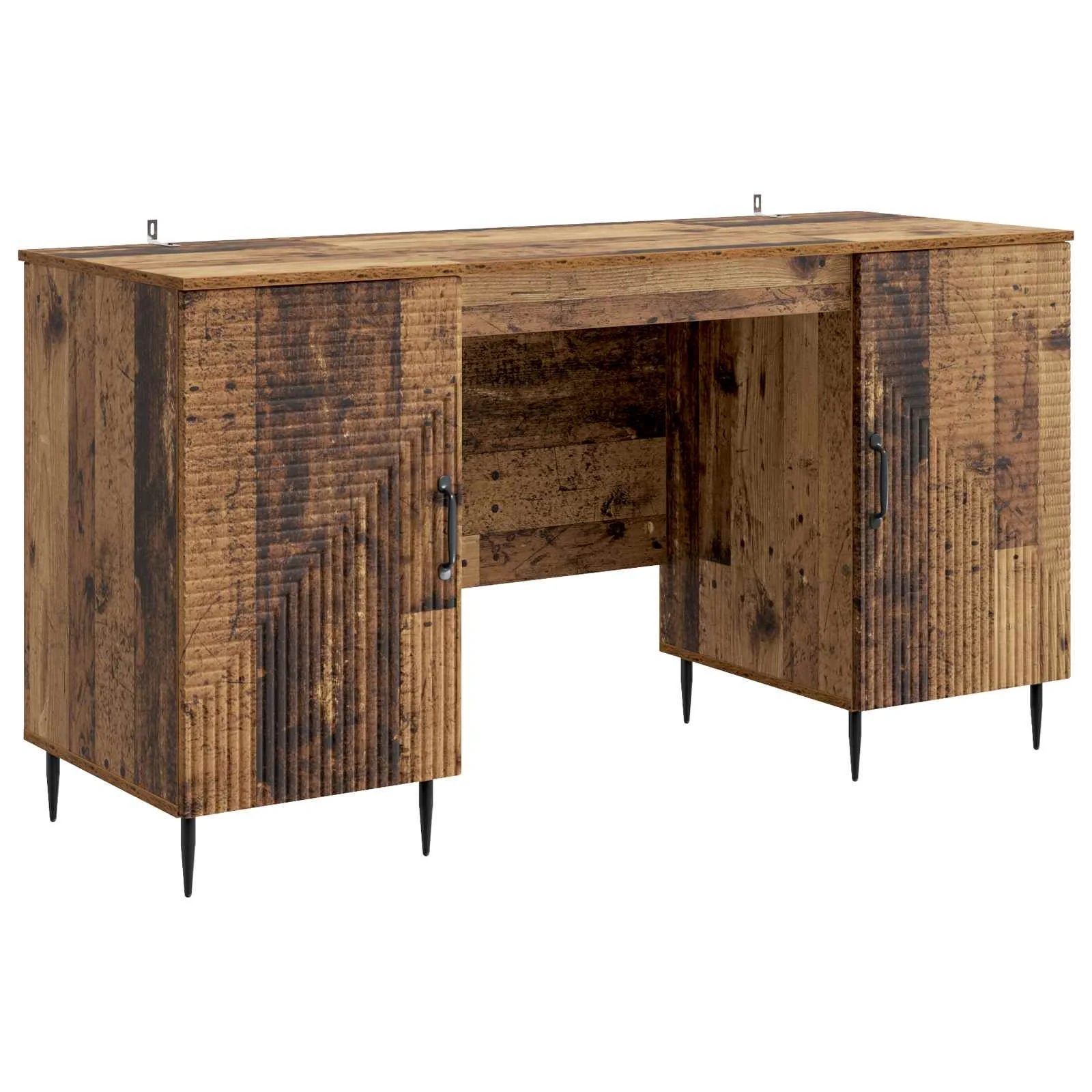 Bureau 142,5 x 50 x 75 cm bois ancien bois d'ingénierie – modèle 5 – vue de côté