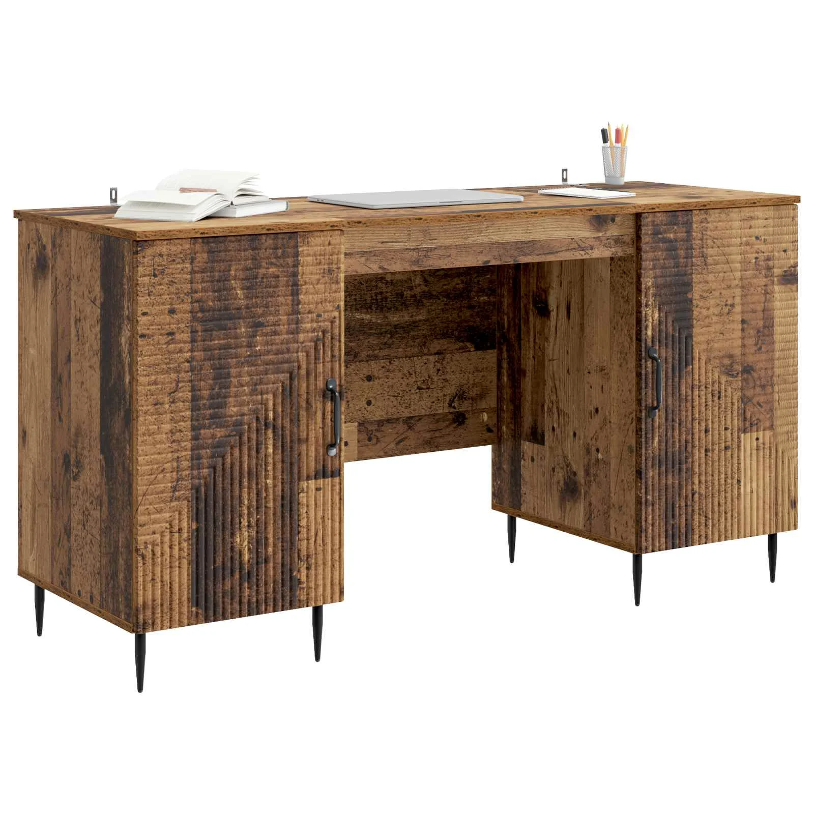 Bureau 142,5 x 50 x 75 cm bois ancien bois d'ingénierie – modèle 5 – vue de détail