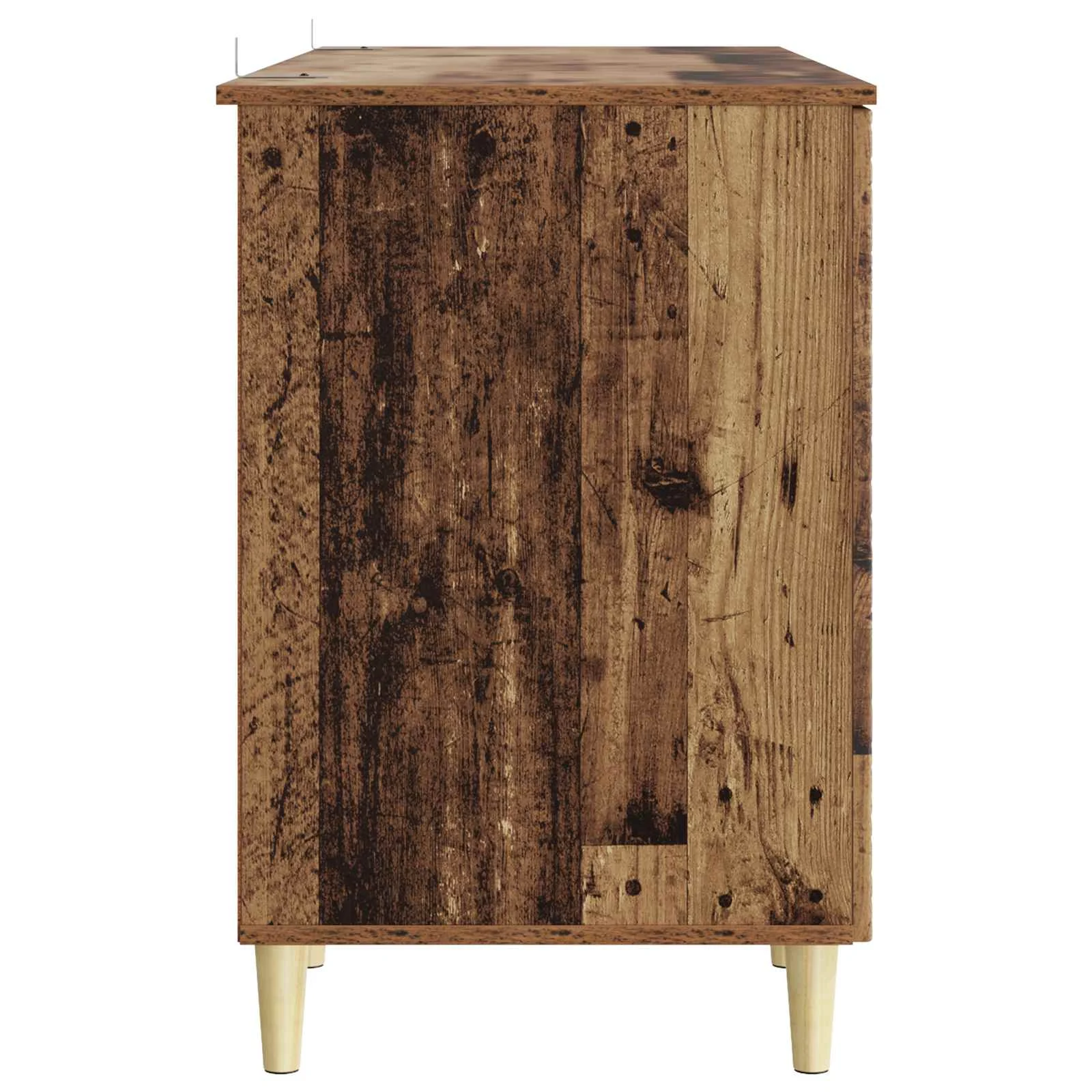 Bureau 142,5 x 50 x 75 cm bois ancien bois d'ingénierie – modèle 6 – vue de dessus