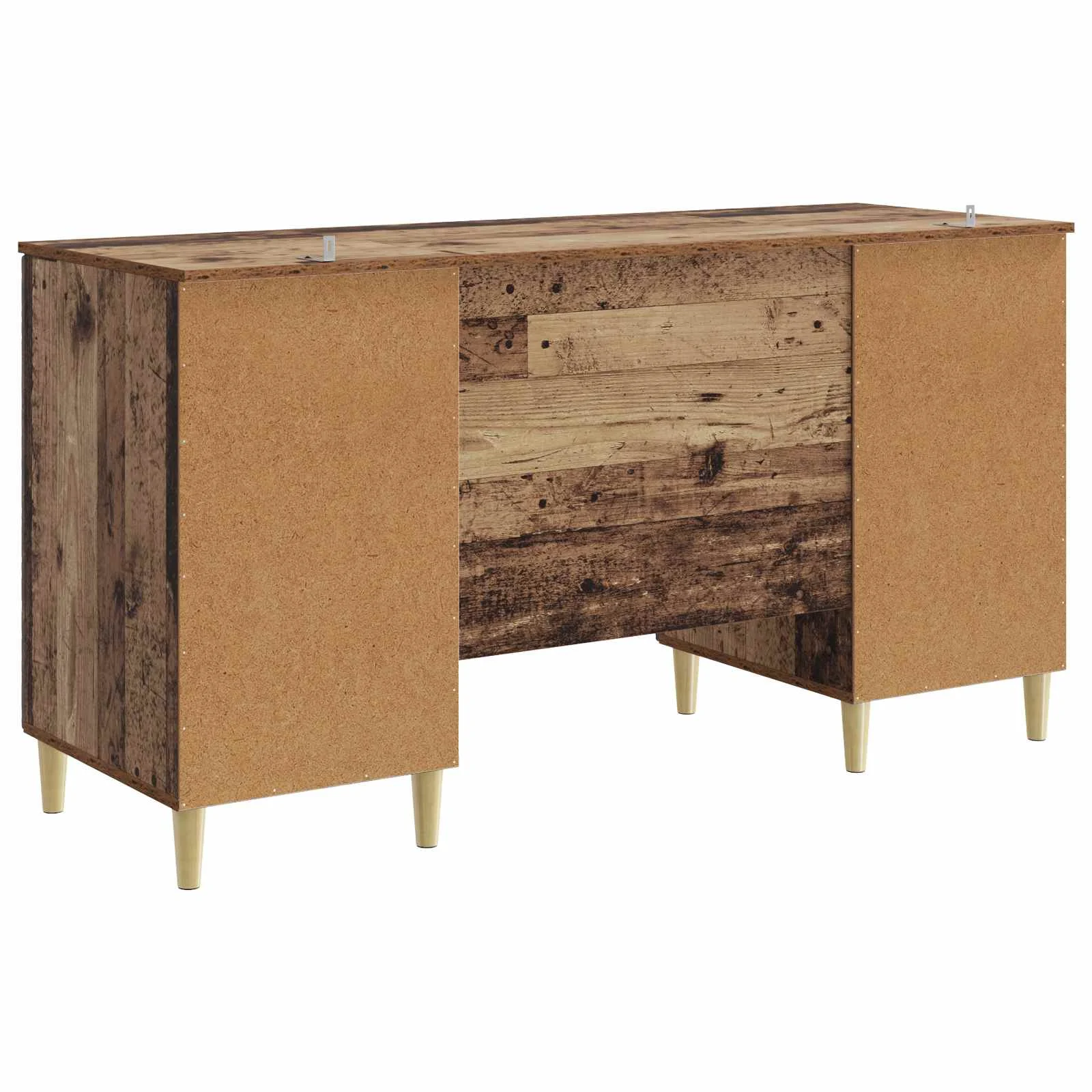 Bureau 142,5 x 50 x 75 cm bois ancien bois d'ingénierie – modèle 6 – vue de dos