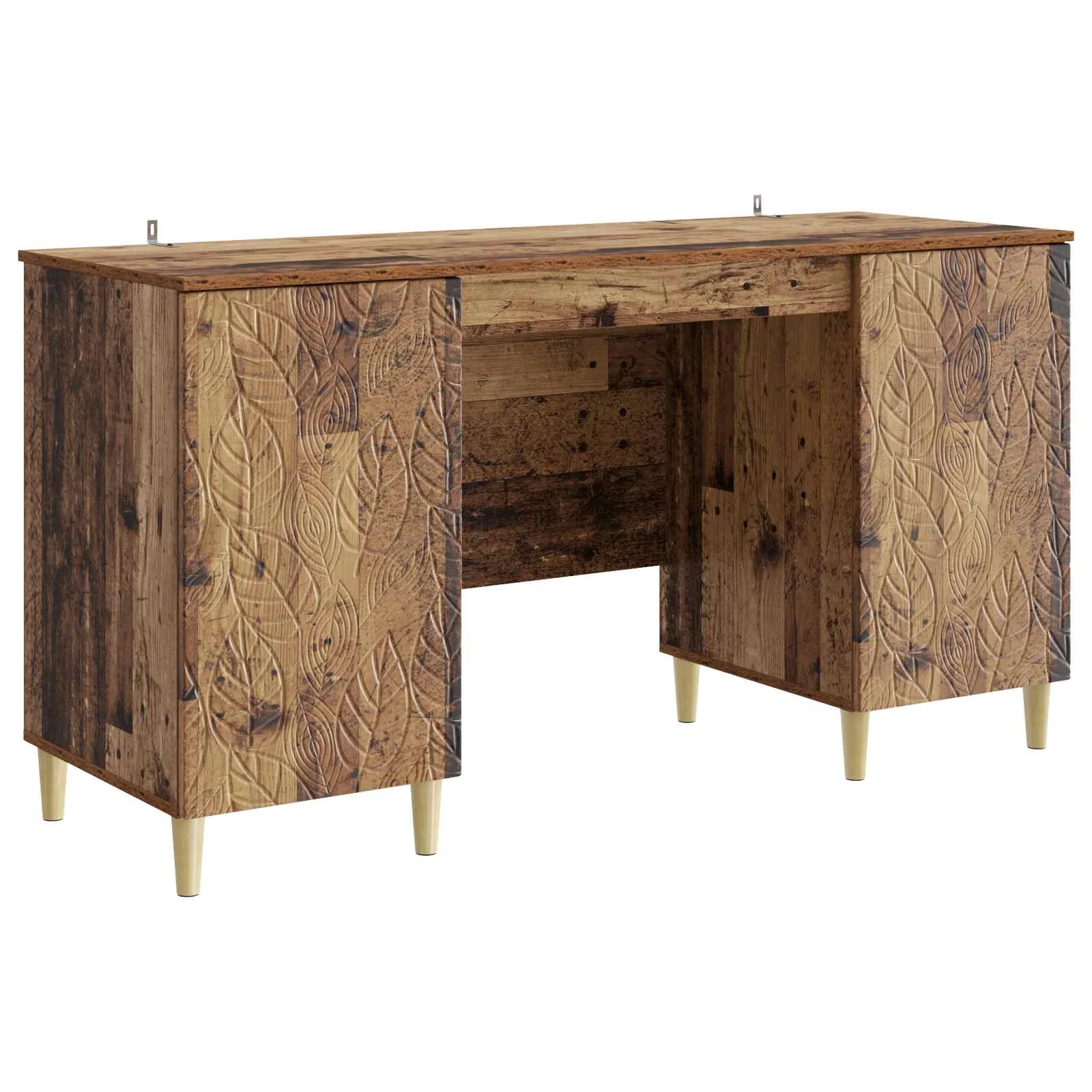 Bureau 142,5 x 50 x 75 cm bois ancien bois d'ingénierie – modèle 6 – vue de côté