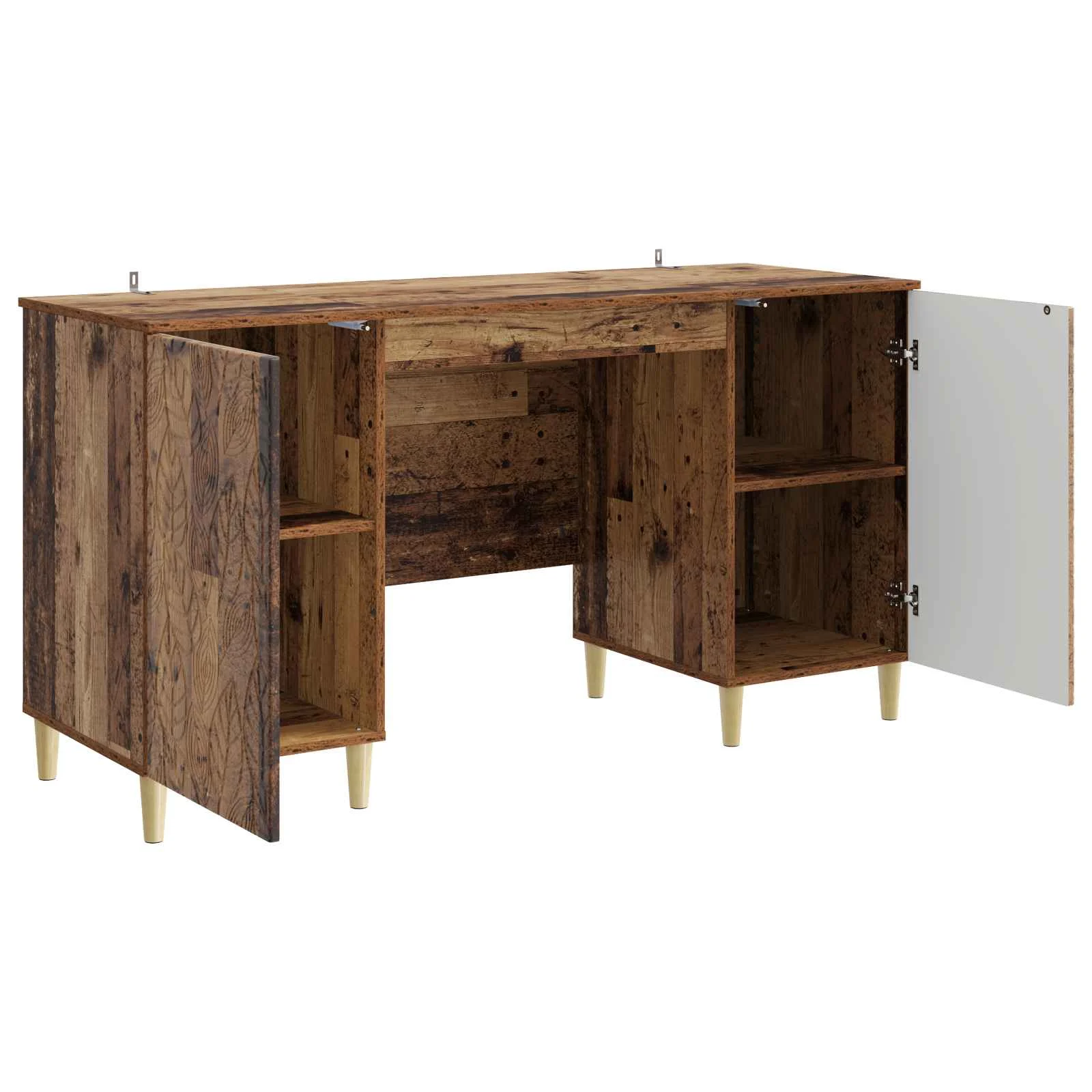 Bureau 142,5 x 50 x 75 cm bois ancien bois d'ingénierie – modèle 6 – vue de détail