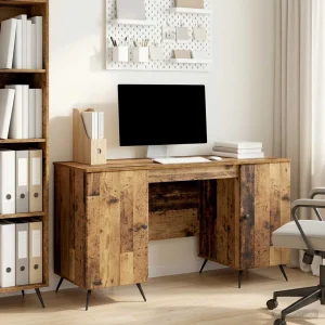 Bureau 142,5 x 50 x 75 cm bois ancien bois d'ingénierie – modèle 8 – vue d’ensemble