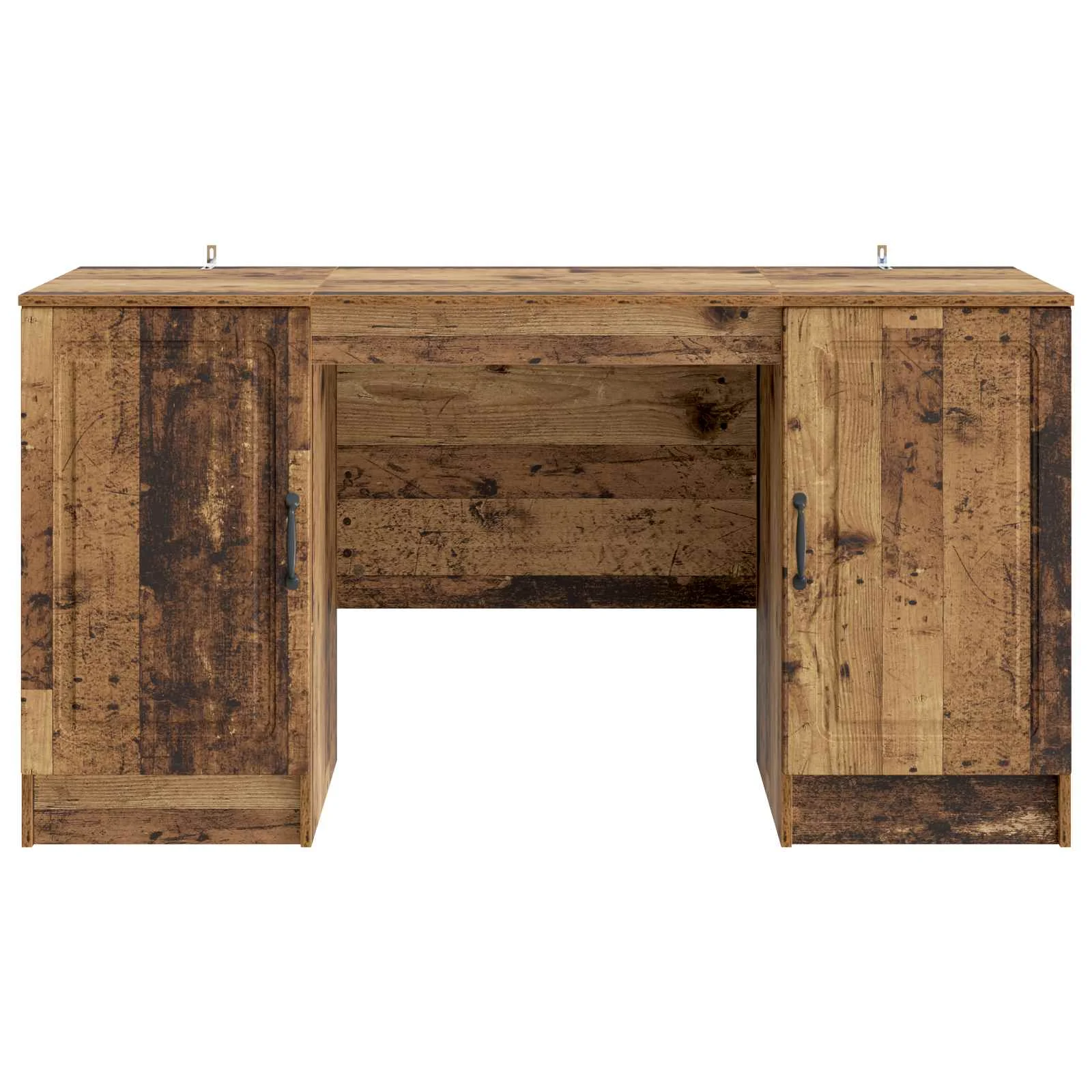 Bureau 142,5 x 50 x 75 cm bois ancien bois d'ingénierie – modèle 9 – vue de dessus