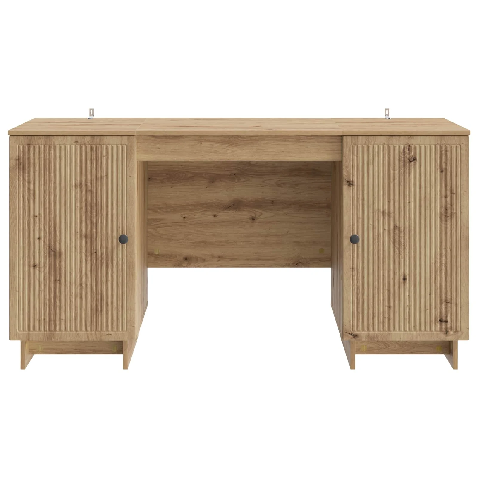 Bureau 142,5 x 50 x 75 cm chêne artisanal bois d'ingénierie – vue de dessus