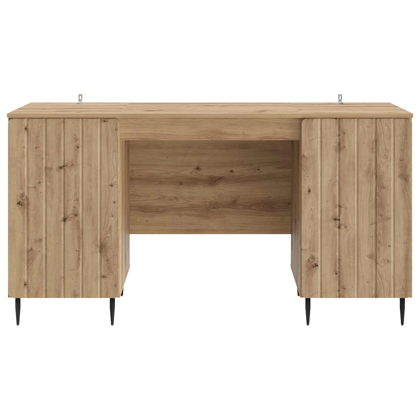 Bureau 142,5 x 50 x 75 cm chêne artisanal bois d'ingénierie – modèle 3 – vue de dessus