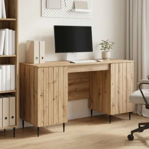 Bureau 142,5 x 50 x 75 cm chêne artisanal bois d'ingénierie – modèle 3 – vue d’ensemble