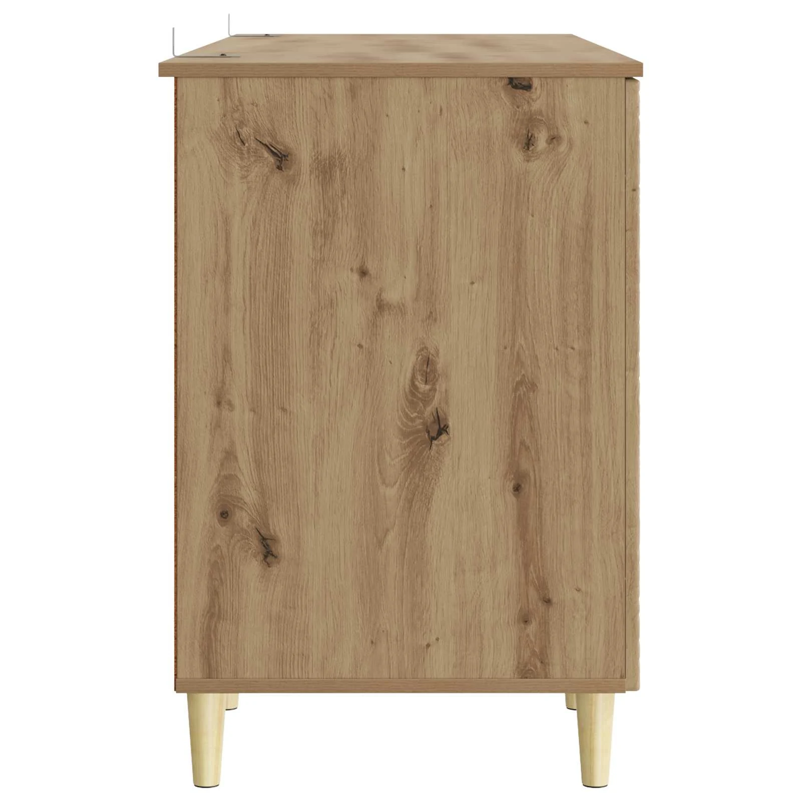 Bureau 142,5 x 50 x 75 cm chêne artisanal bois d'ingénierie – modèle 6 – vue de dessus