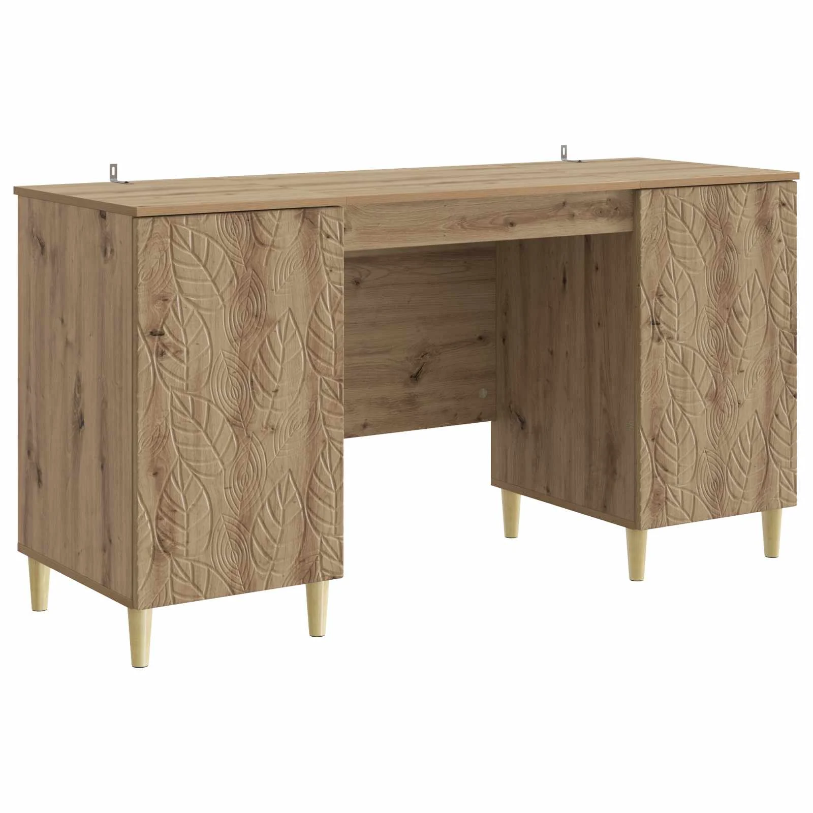 Bureau 142,5 x 50 x 75 cm chêne artisanal bois d'ingénierie – modèle 6 – vue de côté