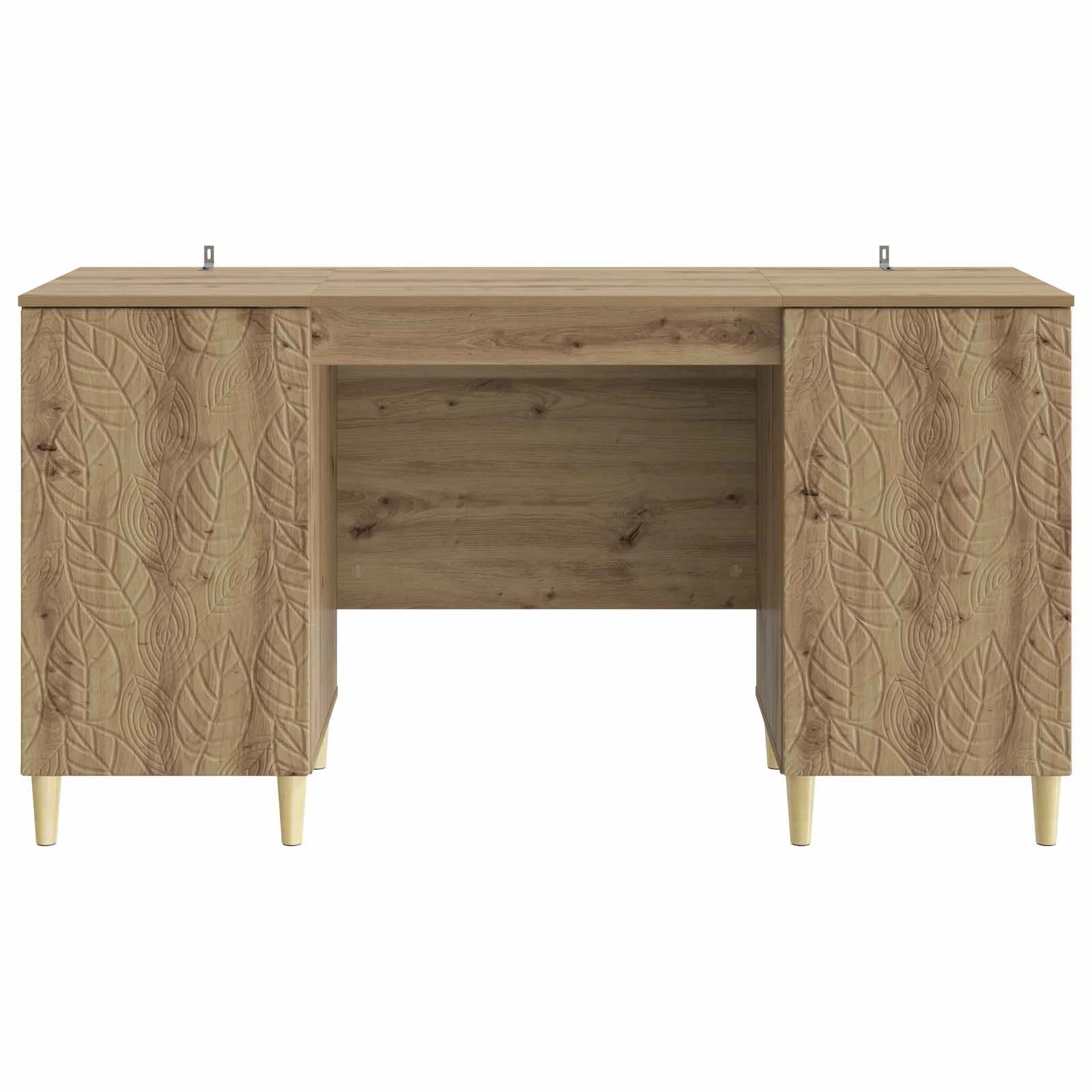 Bureau 142,5 x 50 x 75 cm chêne artisanal bois d'ingénierie – modèle 6 – vue en situation