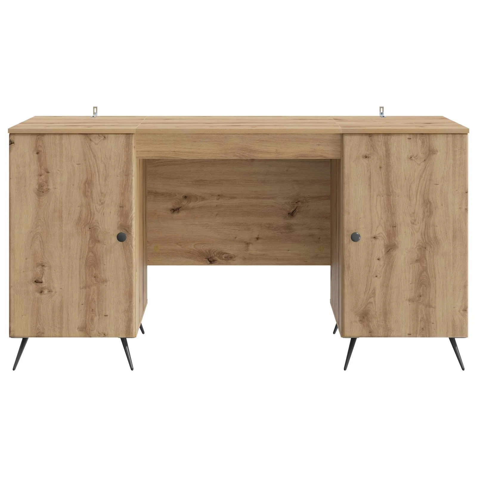 Bureau 142,5 x 50 x 75 cm chêne artisanal bois d'ingénierie – modèle 8 – vue de dessus