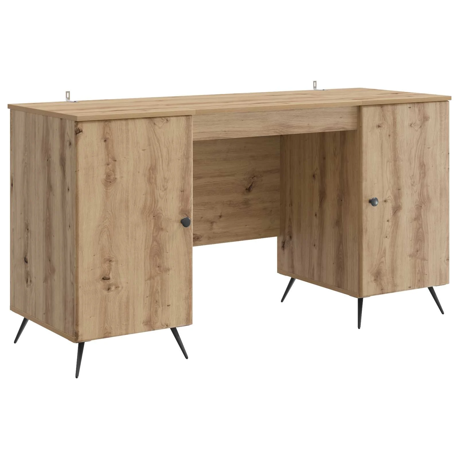 Bureau 142,5 x 50 x 75 cm chêne artisanal bois d'ingénierie – modèle 8 – vue de côté