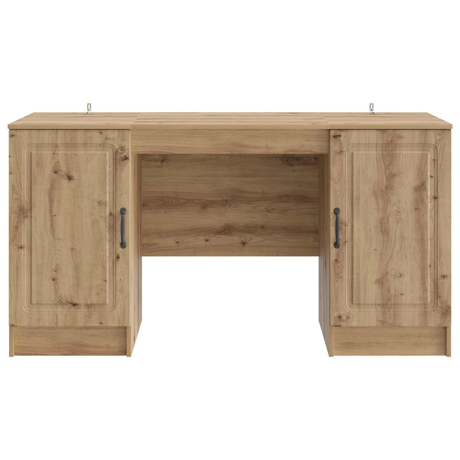 Bureau 142,5 x 50 x 75 cm chêne artisanal bois d'ingénierie – modèle 9 – vue de dessus