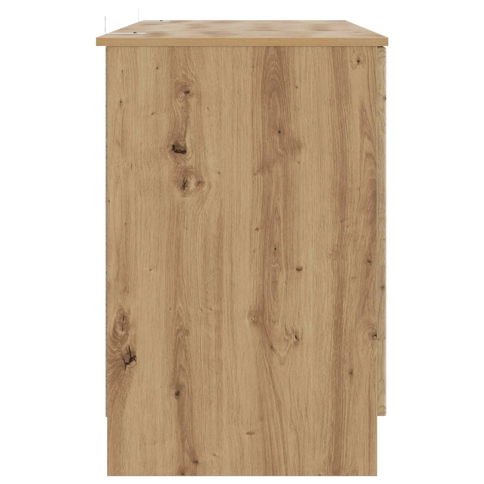 Bureau 142,5 x 50 x 75 cm chêne artisanal bois d'ingénierie – modèle 9 – vue de dos