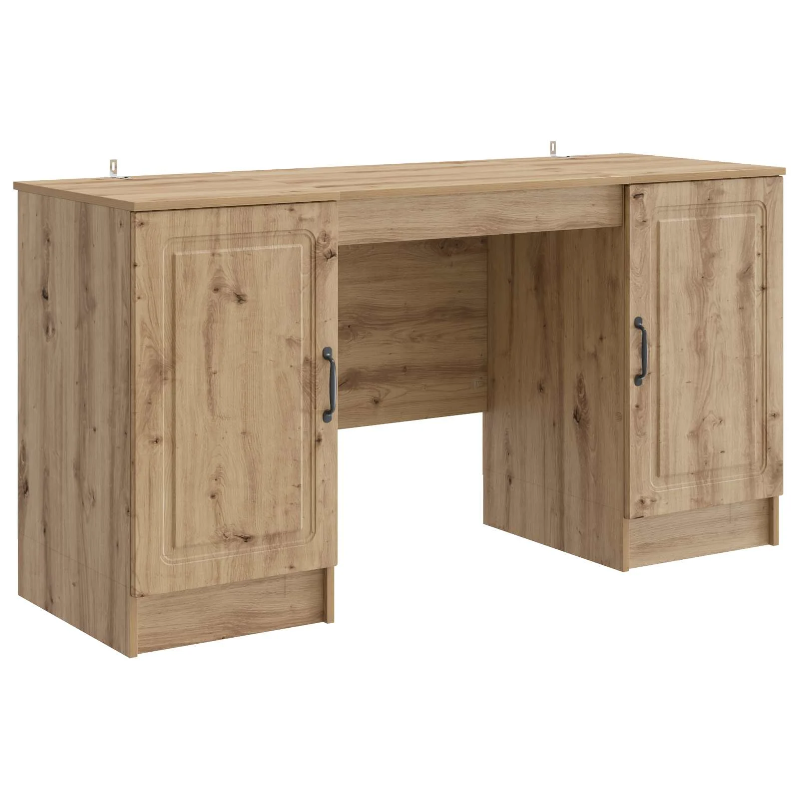 Bureau 142,5 x 50 x 75 cm chêne artisanal bois d'ingénierie – modèle 9 – vue de côté