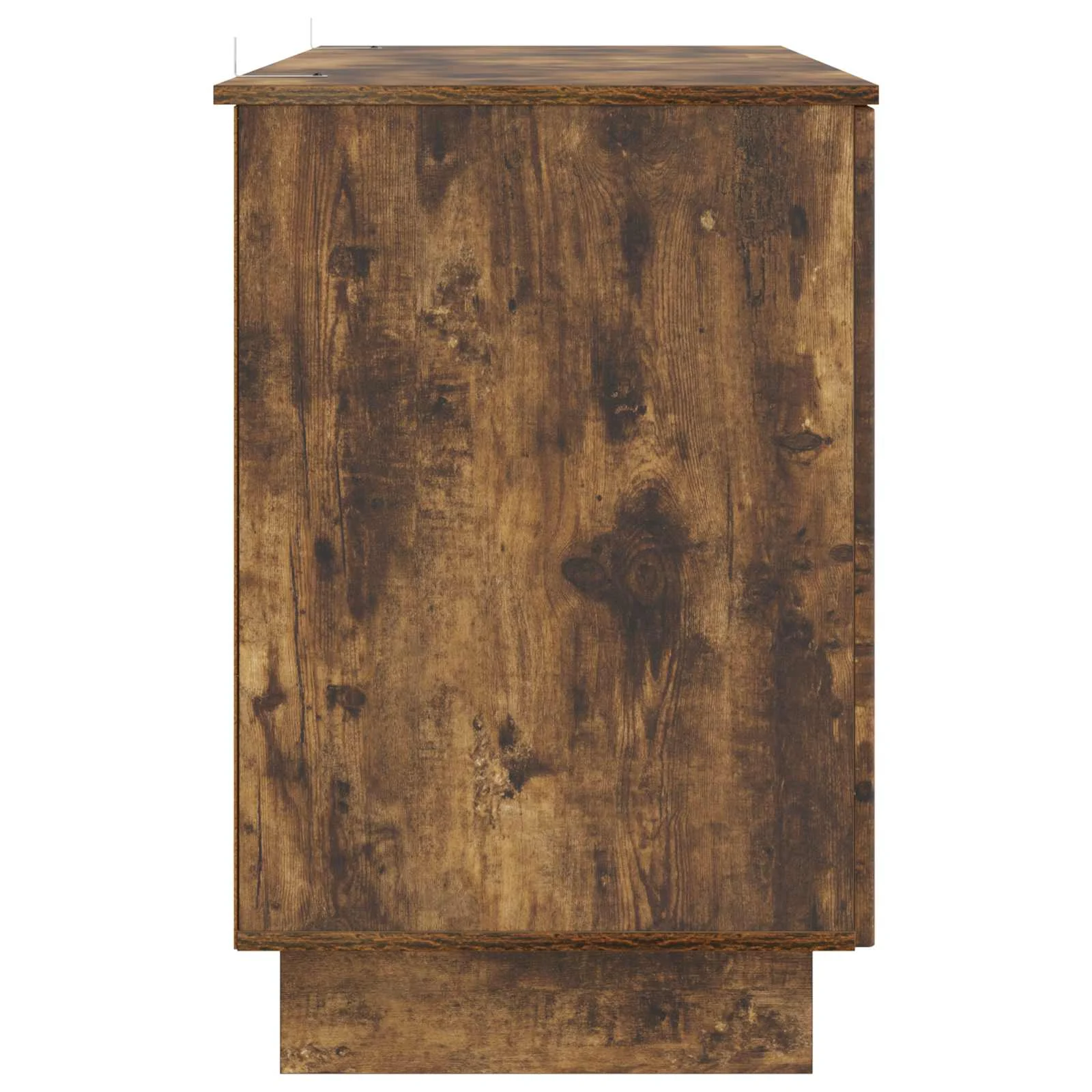 Bureau 142,5 x 50 x 75 cm chêne fumé bois d'ingénierie – vue de dos