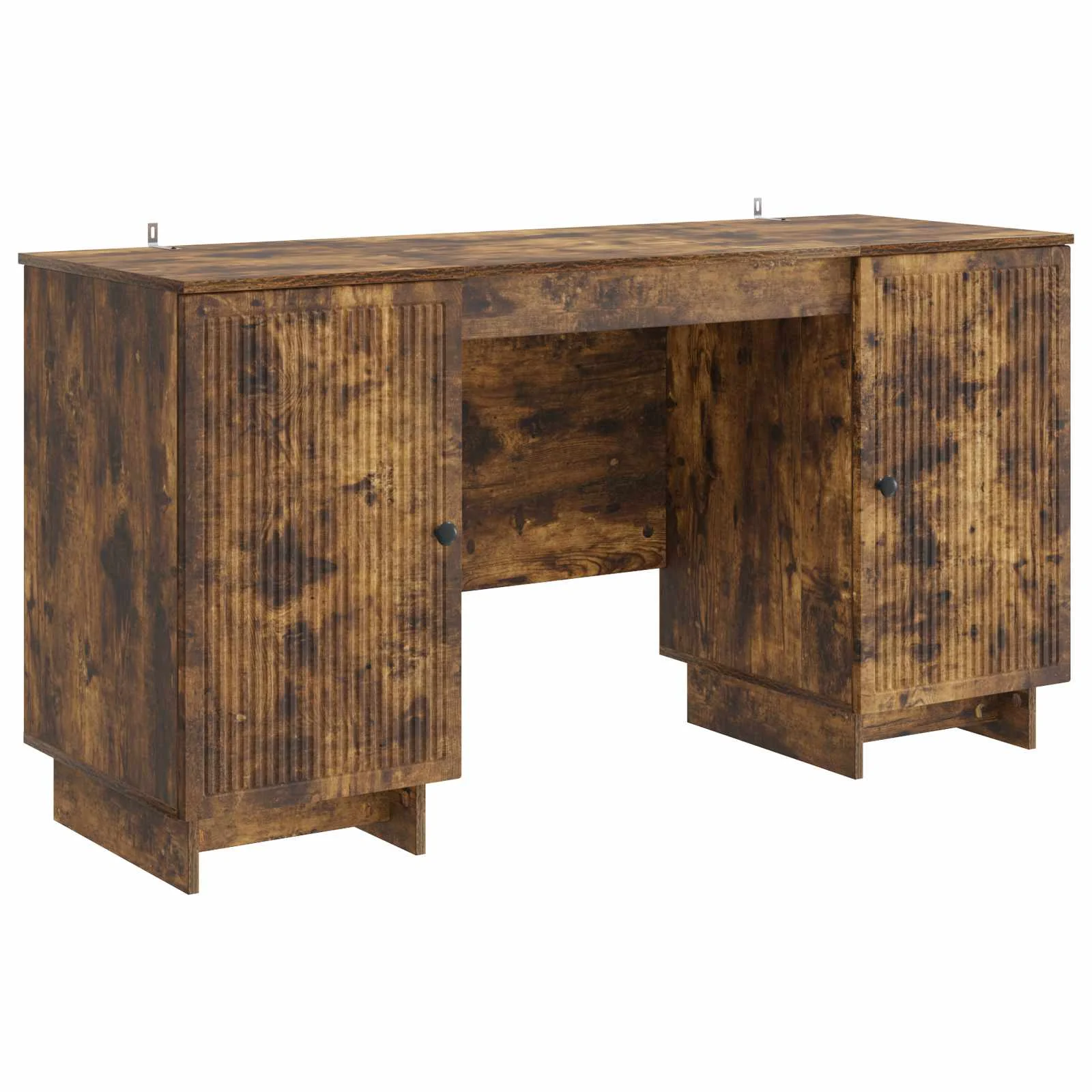 Bureau 142,5 x 50 x 75 cm chêne fumé bois d'ingénierie – vue de côté