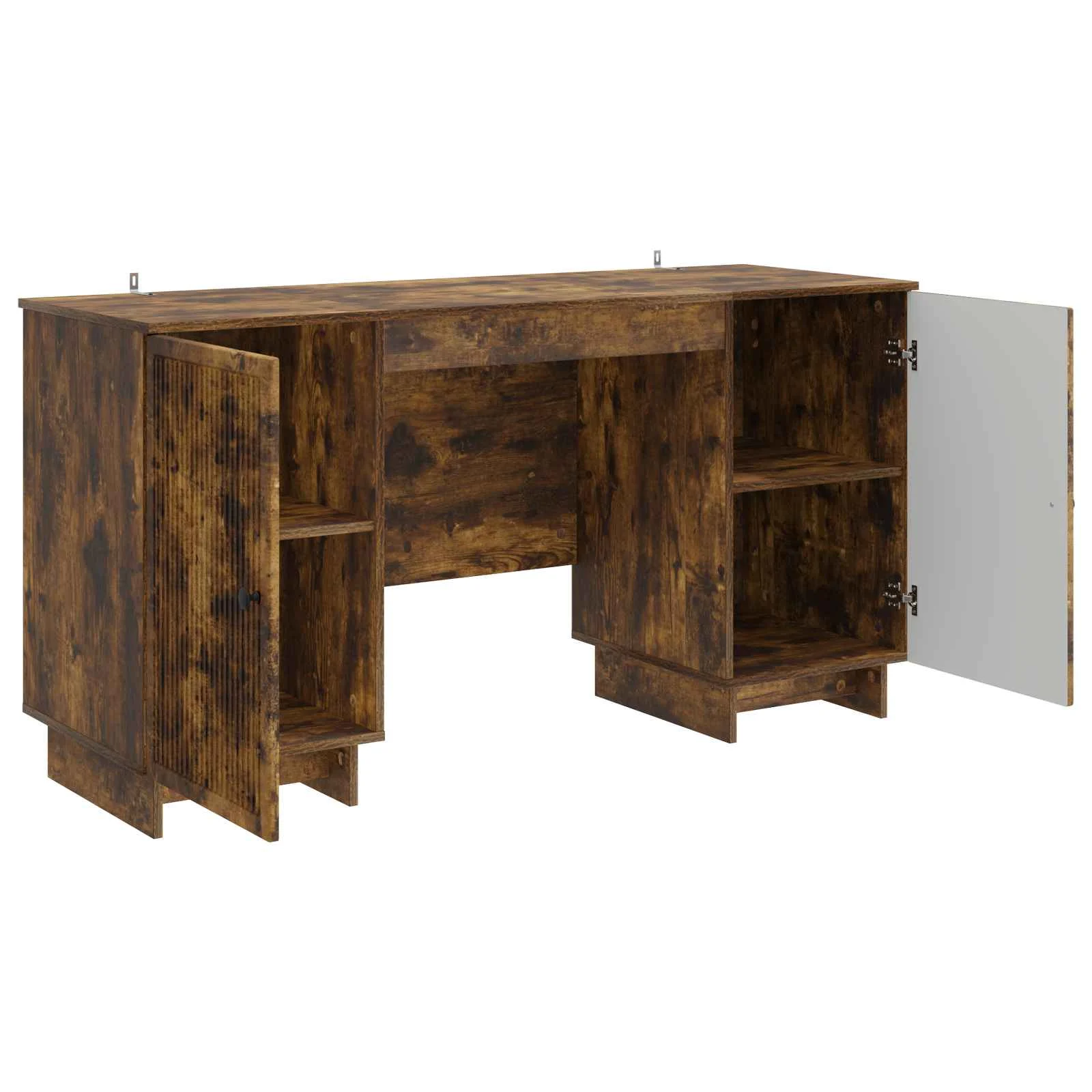 Bureau 142,5 x 50 x 75 cm chêne fumé bois d'ingénierie – vue en situation