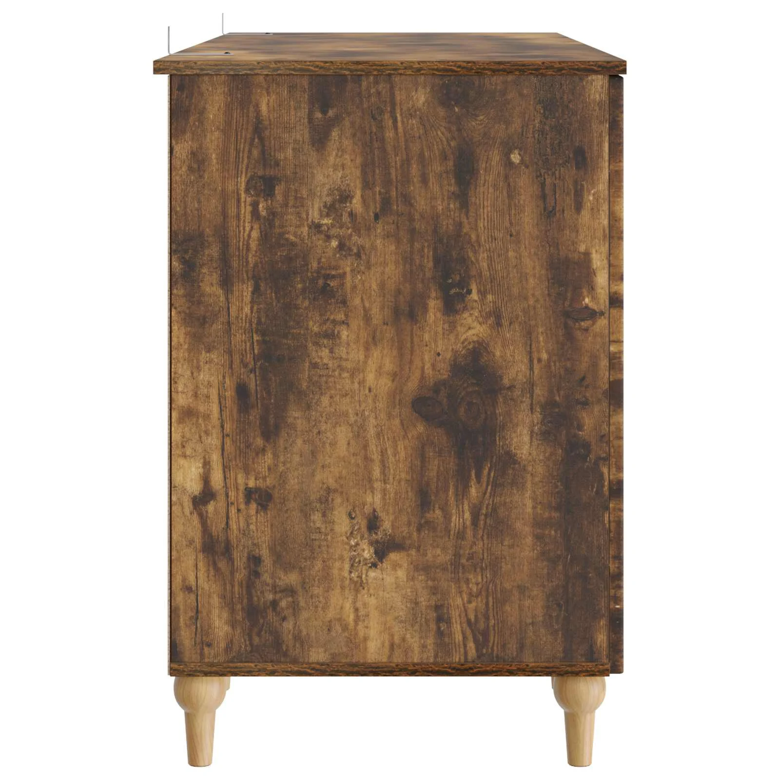 Bureau 142,5 x 50 x 75 cm chêne fumé bois d'ingénierie – modèle 2 – vue de dos