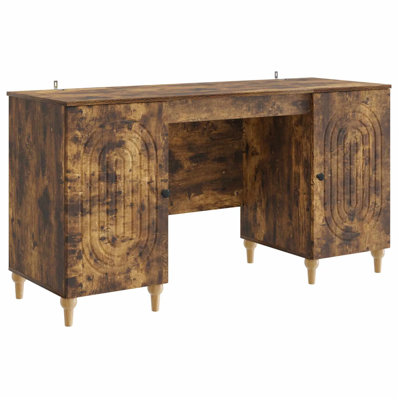 Bureau 142,5 x 50 x 75 cm chêne fumé bois d'ingénierie – modèle 2 – vue de côté