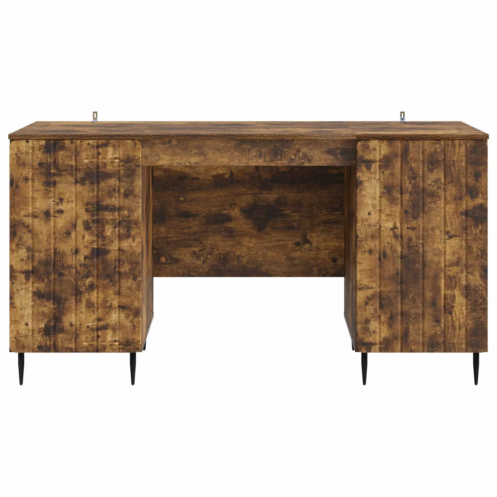 Bureau 142,5 x 50 x 75 cm chêne fumé bois d'ingénierie – modèle 3 – vue de dessus