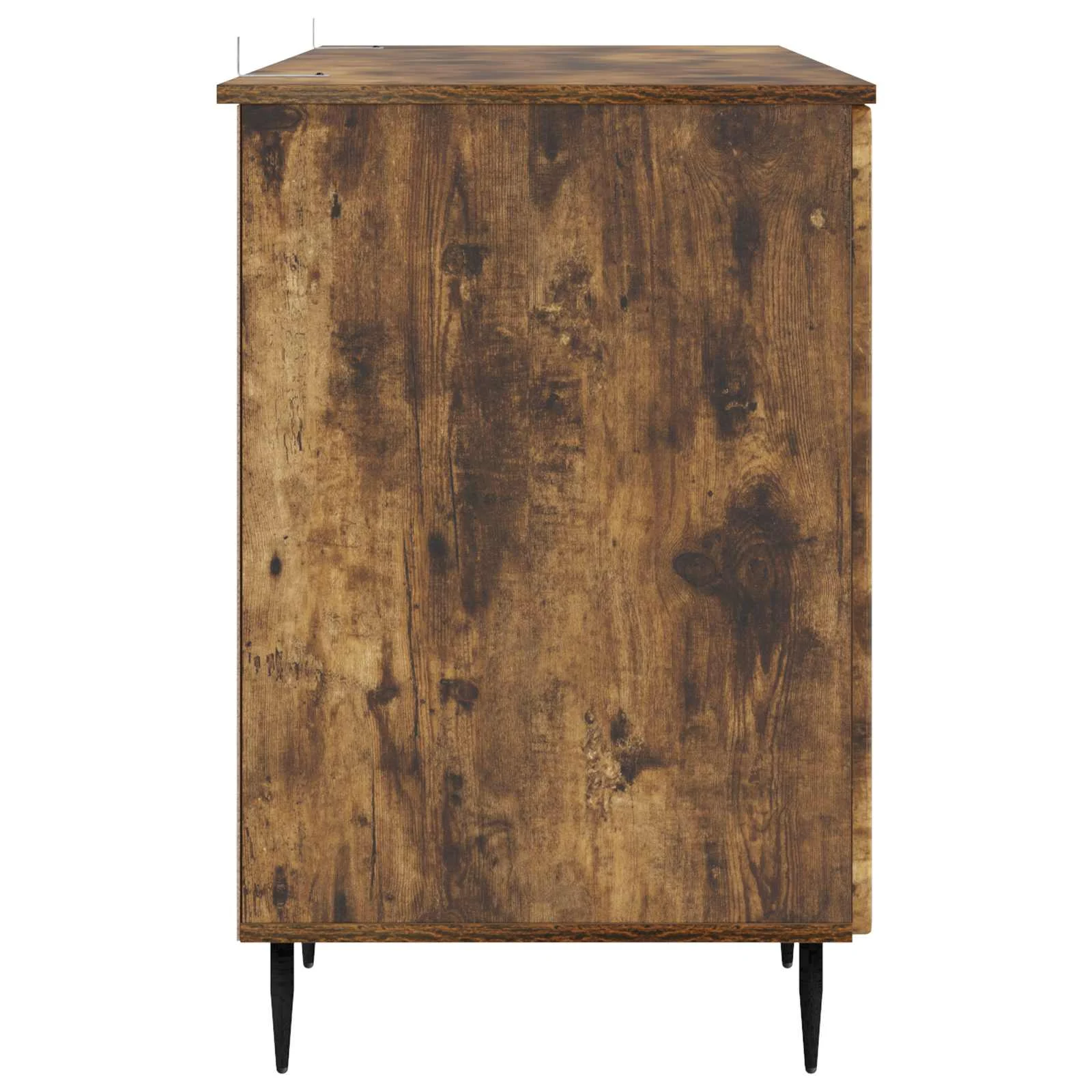 Bureau 142,5 x 50 x 75 cm chêne fumé bois d'ingénierie – modèle 3 – vue de dos