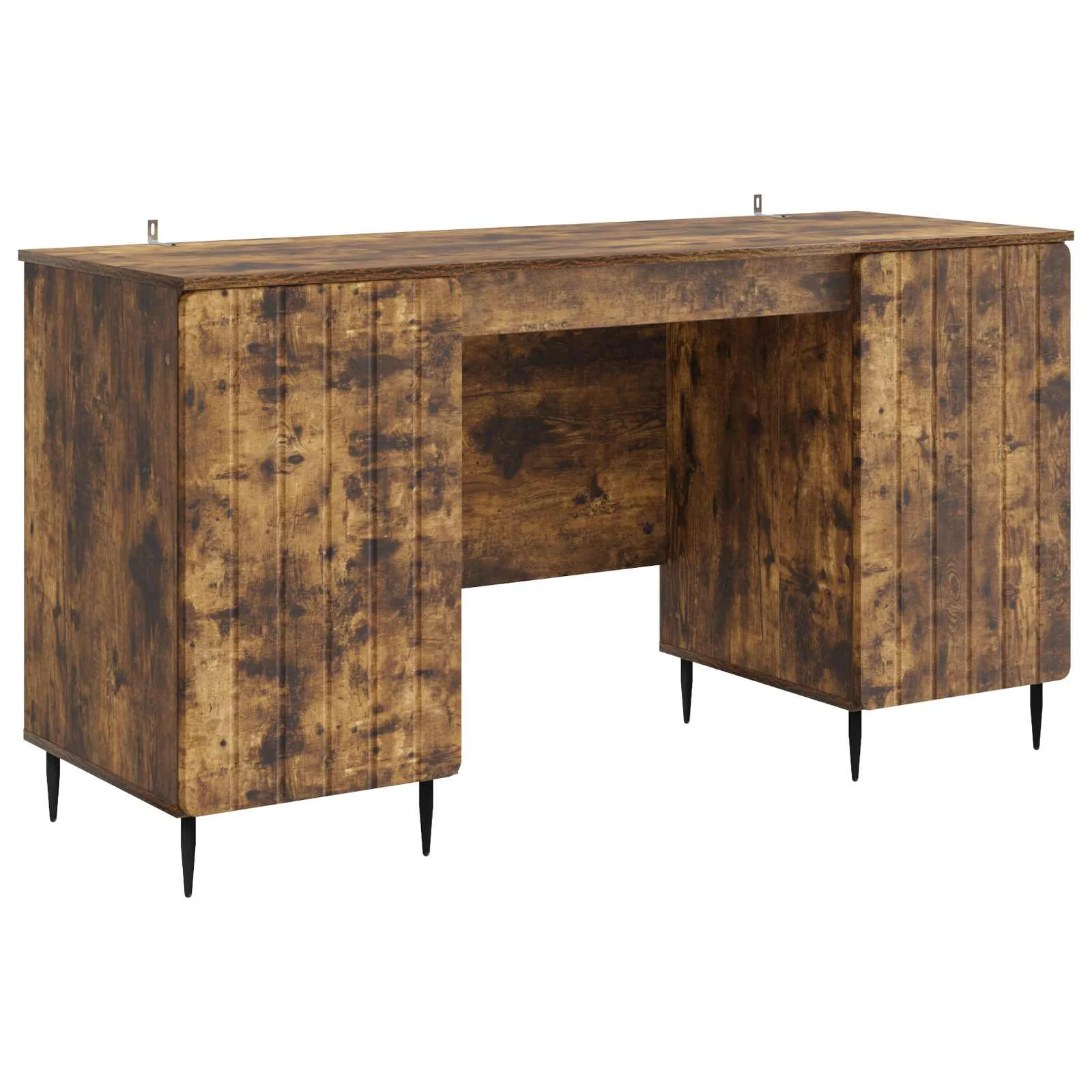 Bureau 142,5 x 50 x 75 cm chêne fumé bois d'ingénierie – modèle 3 – vue de côté