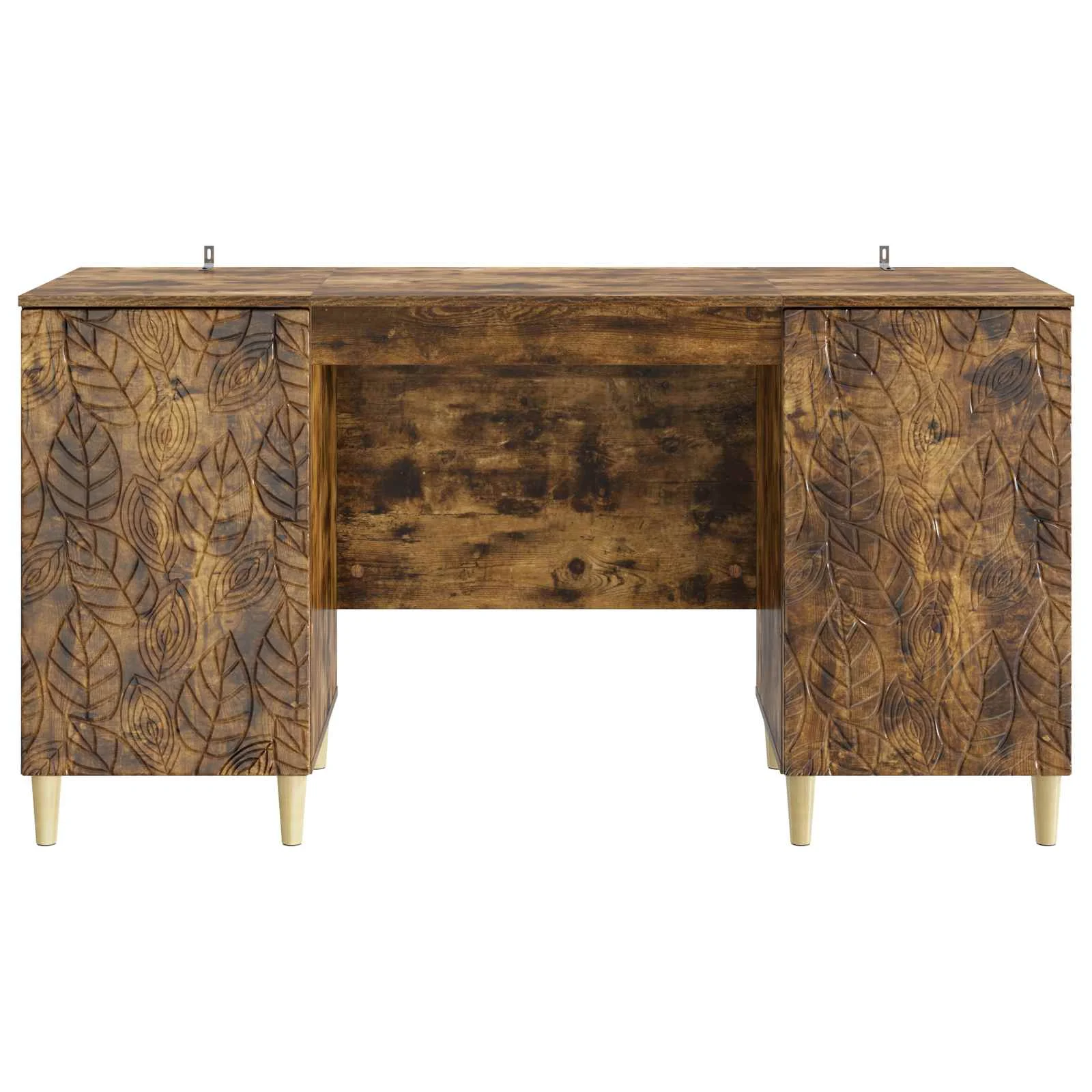 Bureau 142,5 x 50 x 75 cm chêne fumé bois d'ingénierie – modèle 6 – vue en situation