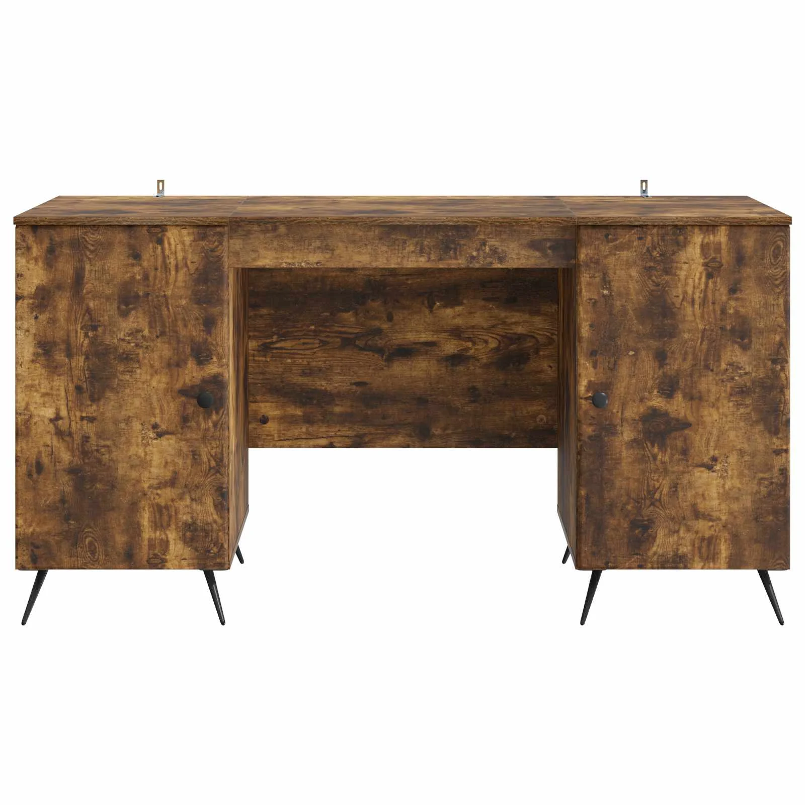 Bureau 142,5 x 50 x 75 cm chêne fumé bois d'ingénierie – modèle 8 – vue de dessus