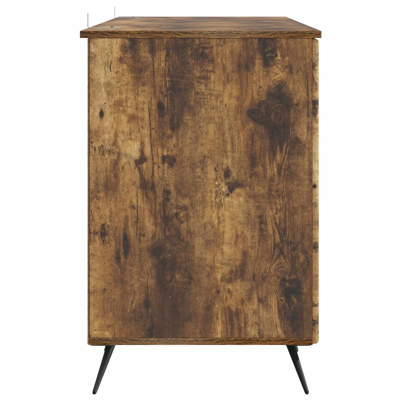 Bureau 142,5 x 50 x 75 cm chêne fumé bois d'ingénierie – modèle 8 – vue de dos