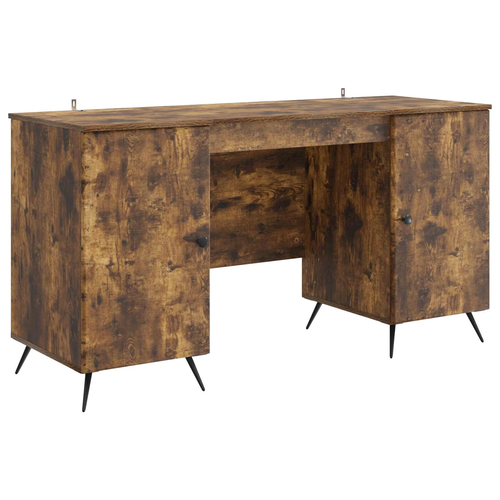 Bureau 142,5 x 50 x 75 cm chêne fumé bois d'ingénierie – modèle 8 – vue de côté