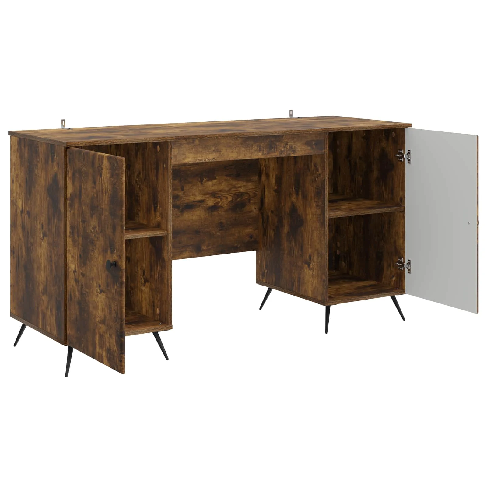 Bureau 142,5 x 50 x 75 cm chêne fumé bois d'ingénierie – modèle 8 – vue en situation
