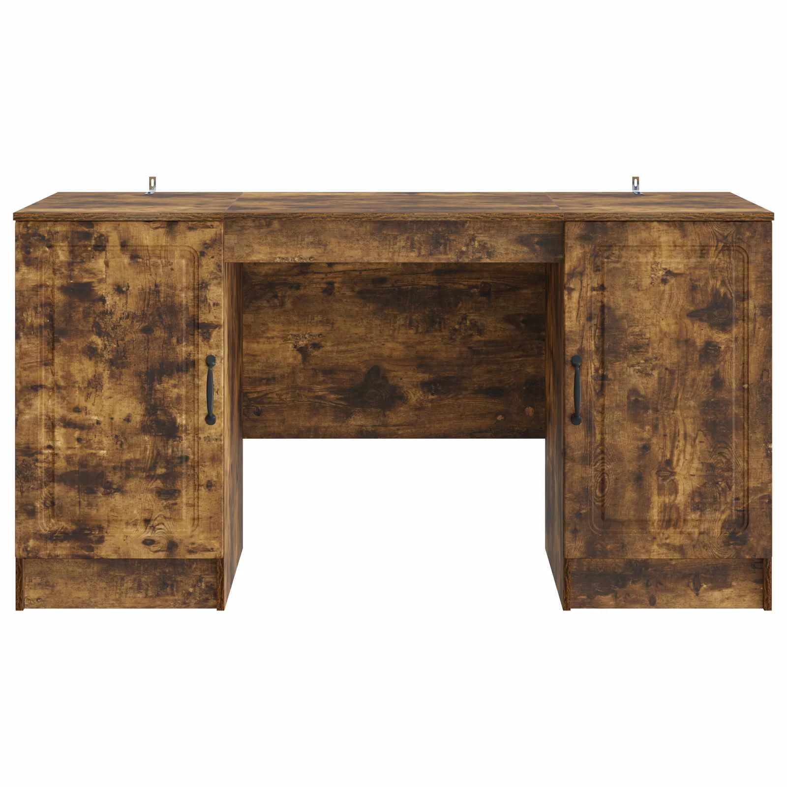 Bureau 142,5 x 50 x 75 cm chêne fumé bois d'ingénierie – modèle 9 – vue de dessus
