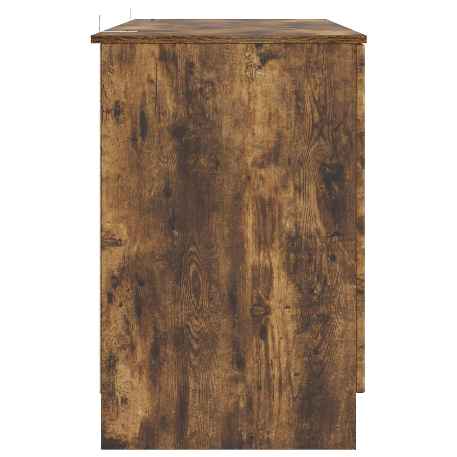 Bureau 142,5 x 50 x 75 cm chêne fumé bois d'ingénierie – modèle 9 – vue de dos