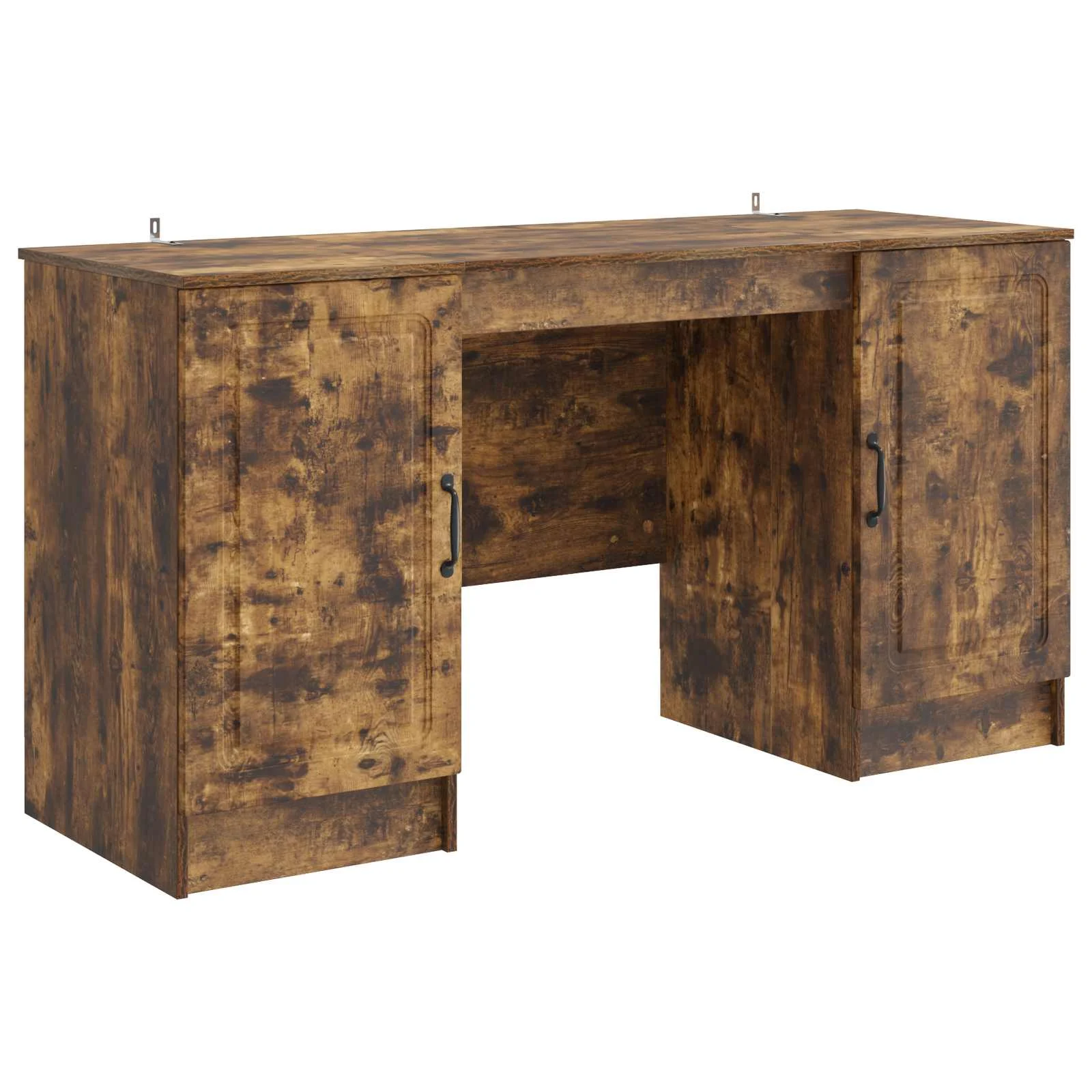 Bureau 142,5 x 50 x 75 cm chêne fumé bois d'ingénierie – modèle 9 – vue de côté