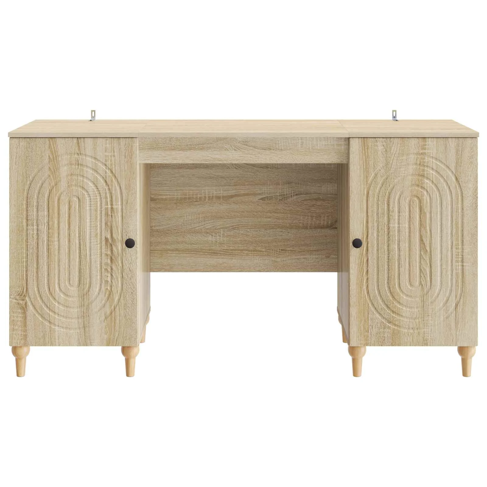 Bureau 142,5 x 50 x 75 cm chêne sonoma bois d'ingénierie – modèle 2 – vue de dessus