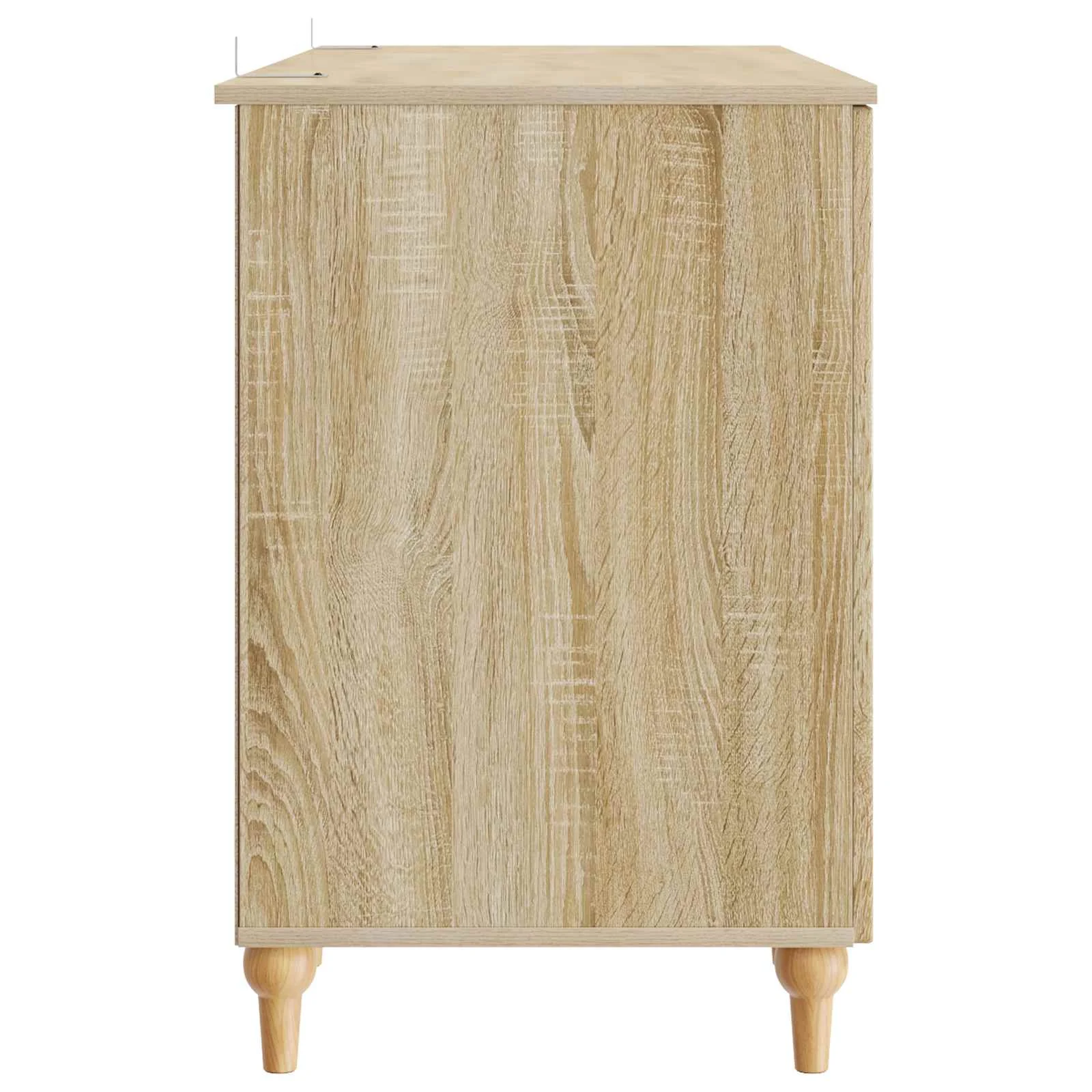 Bureau 142,5 x 50 x 75 cm chêne sonoma bois d'ingénierie – modèle 2 – vue de dos