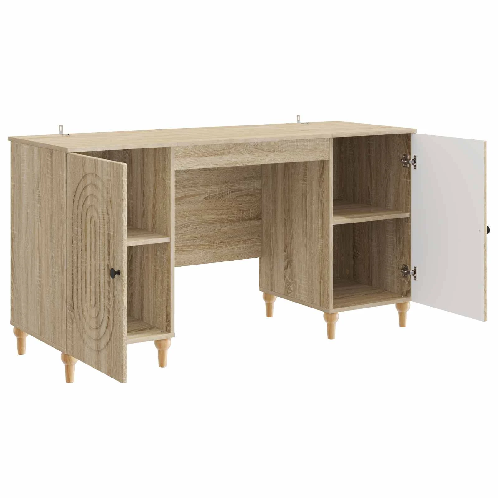 Bureau 142,5 x 50 x 75 cm chêne sonoma bois d'ingénierie – modèle 2 – vue en situation