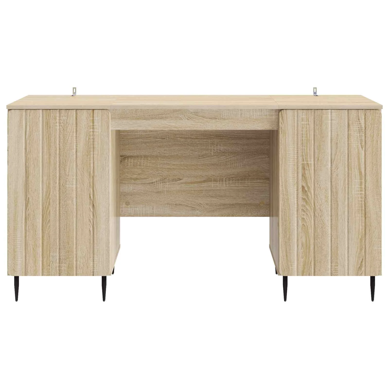 Bureau 142,5 x 50 x 75 cm chêne sonoma bois d'ingénierie – modèle 3 – vue de dessus