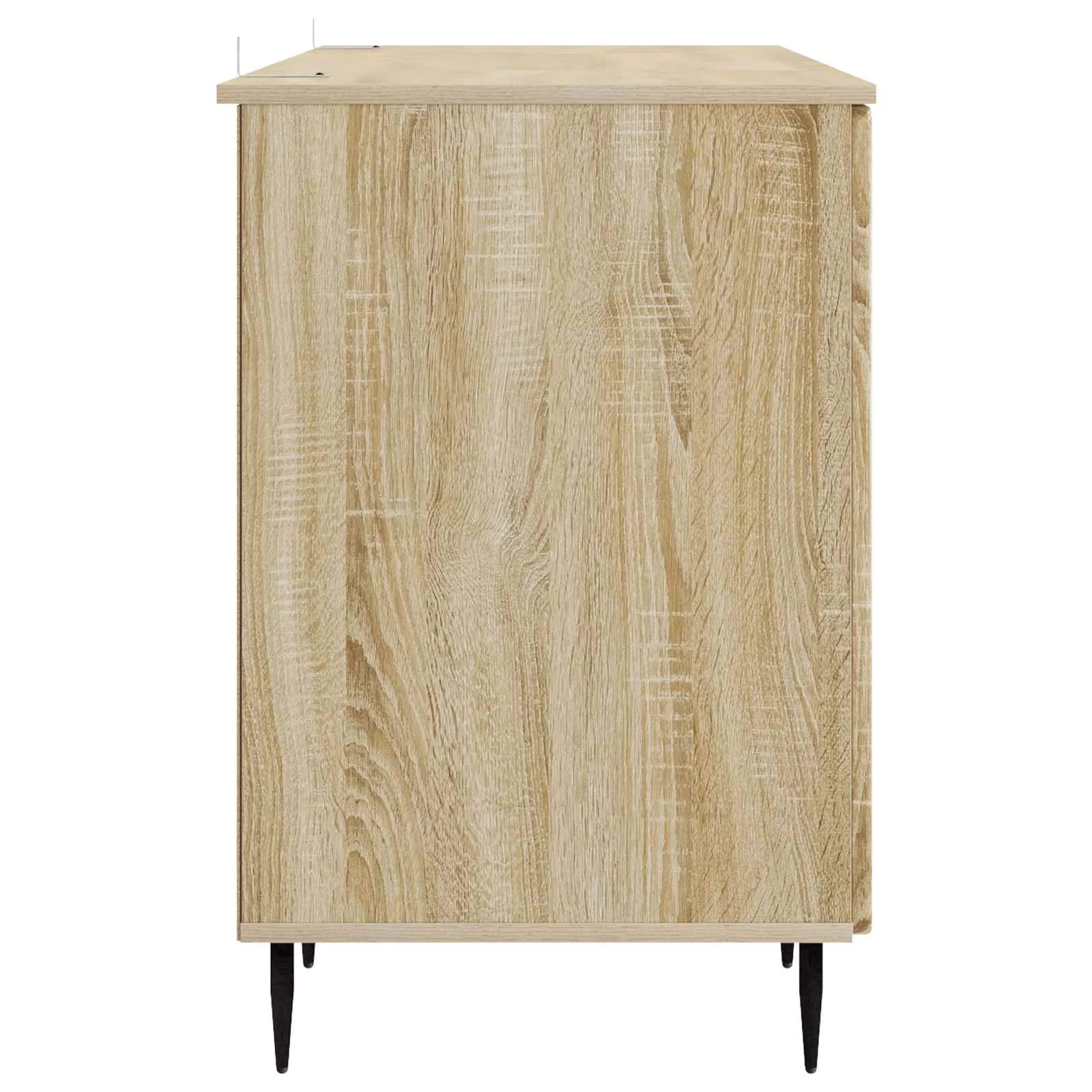 Bureau 142,5 x 50 x 75 cm chêne sonoma bois d'ingénierie – modèle 3 – vue de dos