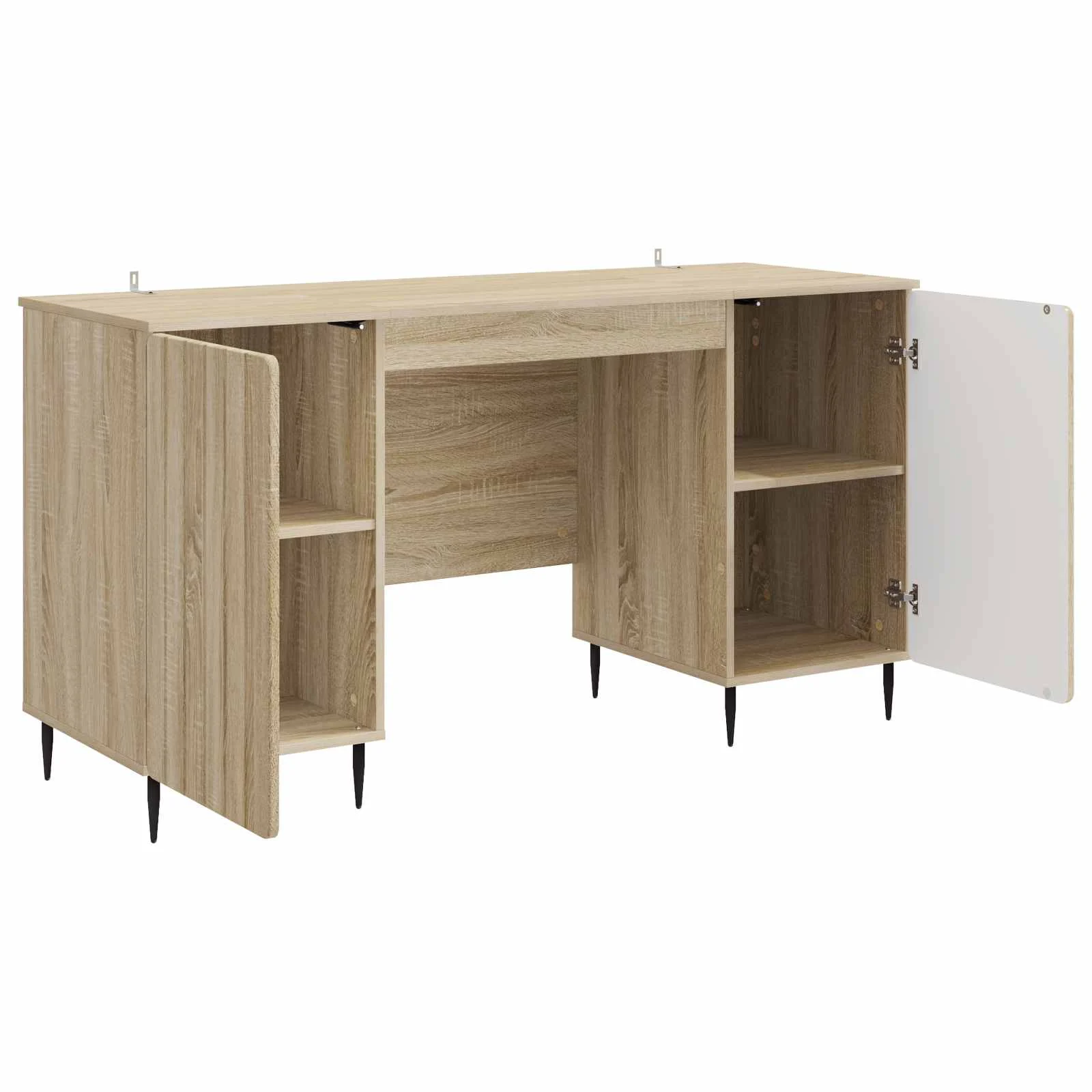 Bureau 142,5 x 50 x 75 cm chêne sonoma bois d'ingénierie – modèle 3 – vue en situation