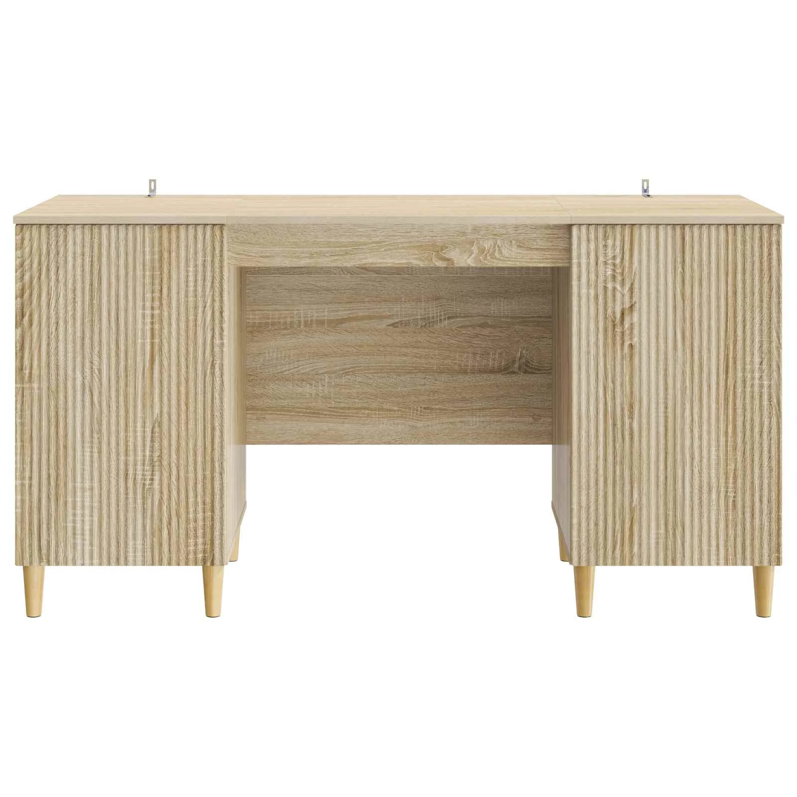 Bureau 142,5 x 50 x 75 cm chêne sonoma bois d'ingénierie – modèle 4 – vue de dessus