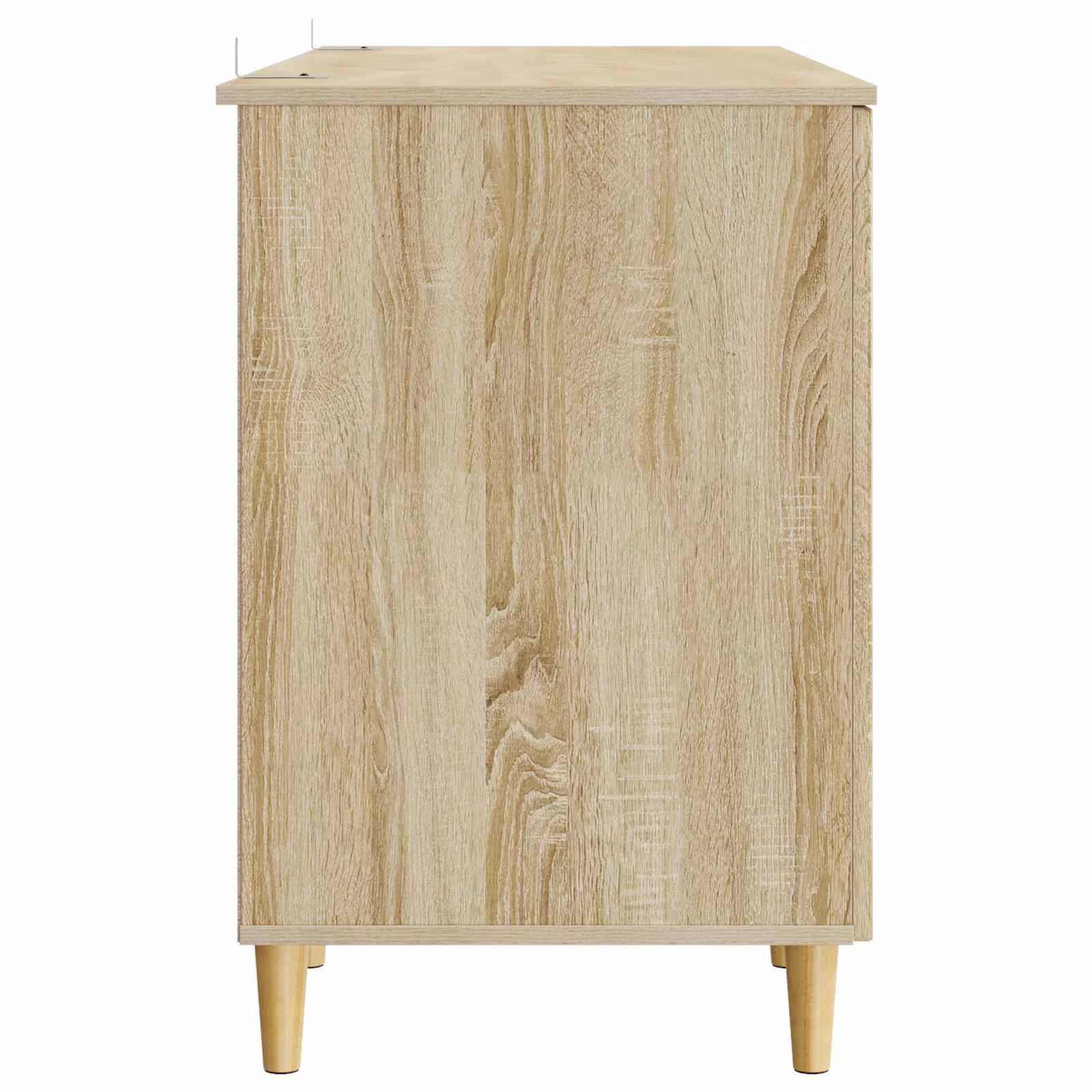 Bureau 142,5 x 50 x 75 cm chêne sonoma bois d'ingénierie – modèle 4 – vue de dos