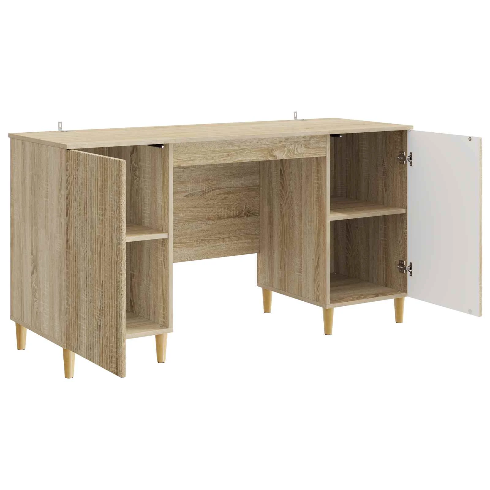 Bureau 142,5 x 50 x 75 cm chêne sonoma bois d'ingénierie – modèle 4 – vue en situation