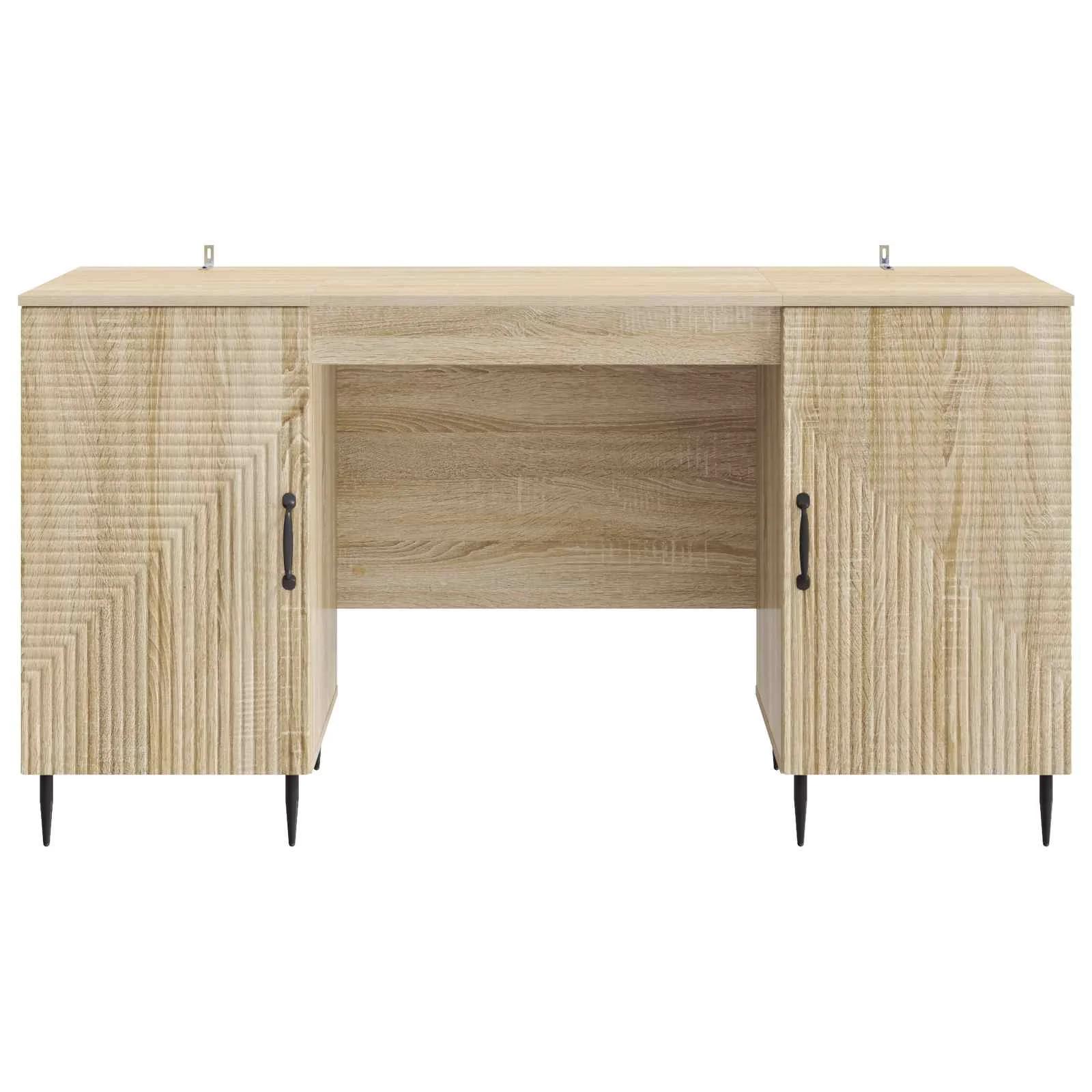Bureau 142,5 x 50 x 75 cm chêne sonoma bois d'ingénierie – modèle 5 – vue de dessus