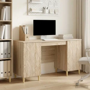 Bureau 142,5 x 50 x 75 cm chêne sonoma bois d'ingénierie – modèle 6 – vue d’ensemble