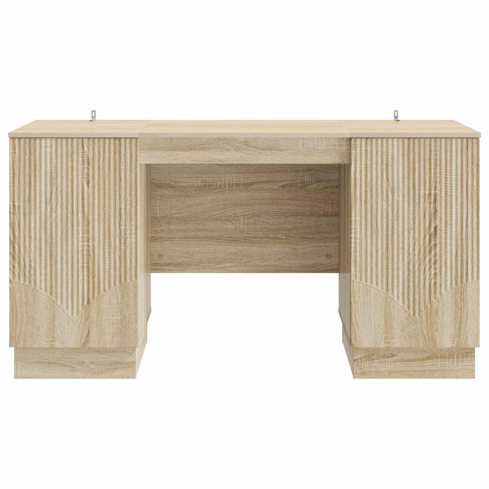 Bureau 142,5 x 50 x 75 cm chêne sonoma bois d'ingénierie – modèle 7 – vue de dessus